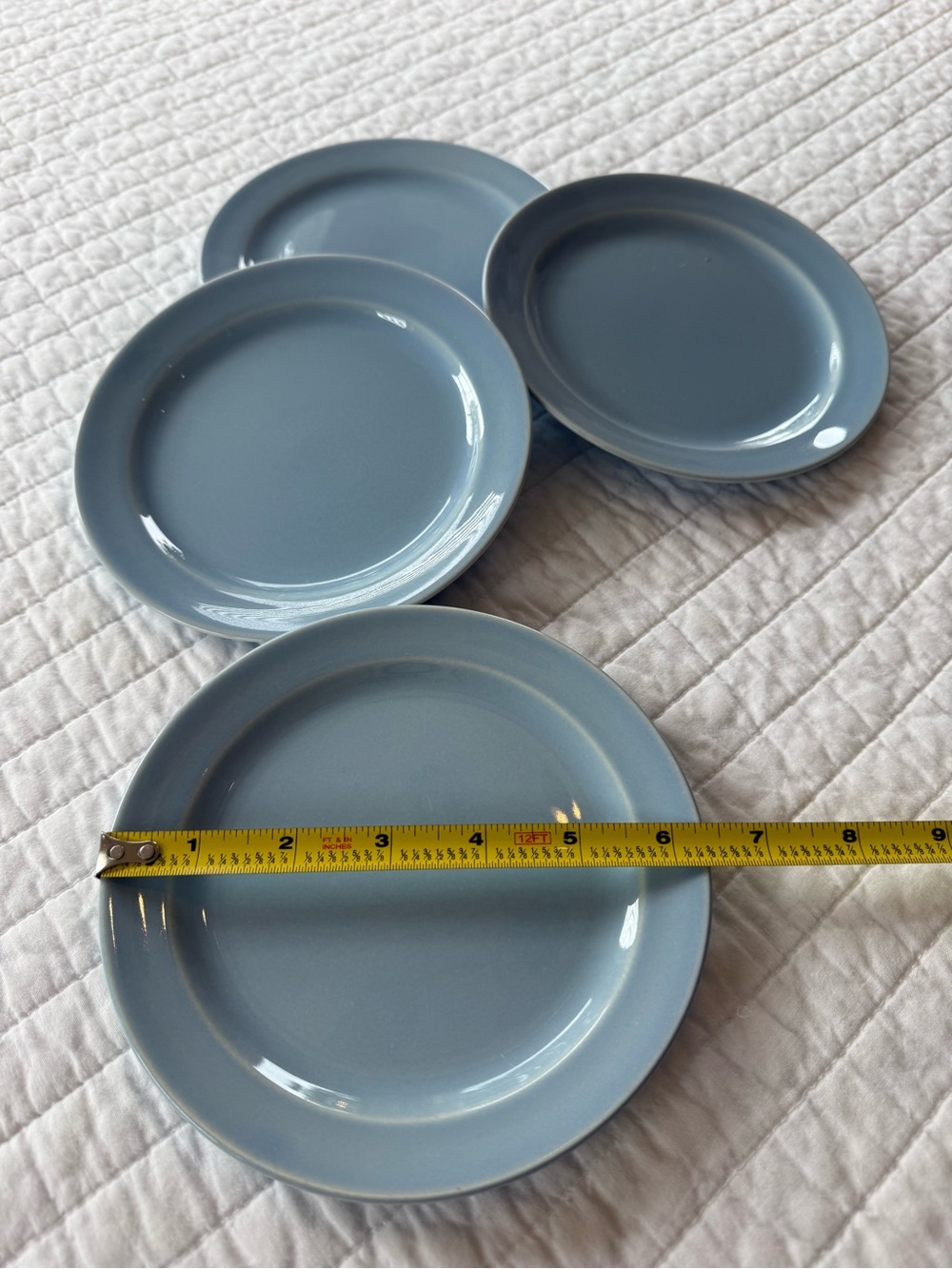 Vintage Lu-Ray Pastels Blue Plates Salad Bread Dessert - 6-3/8” Spring Easter